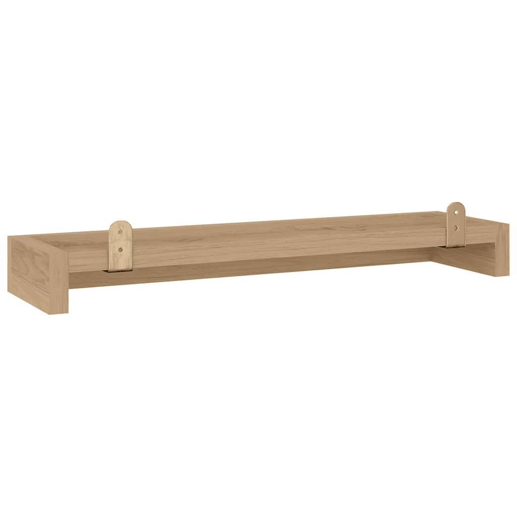 vidaXL Ράφια Τοίχου 2 τεμ. 60 x 15 x 4 εκ. από Μασίφ Ξύλο Teak