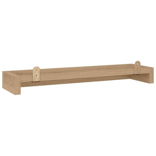vidaXL Ράφια Τοίχου 2 τεμ. 60 x 15 x 4 εκ. από Μασίφ Ξύλο Teak