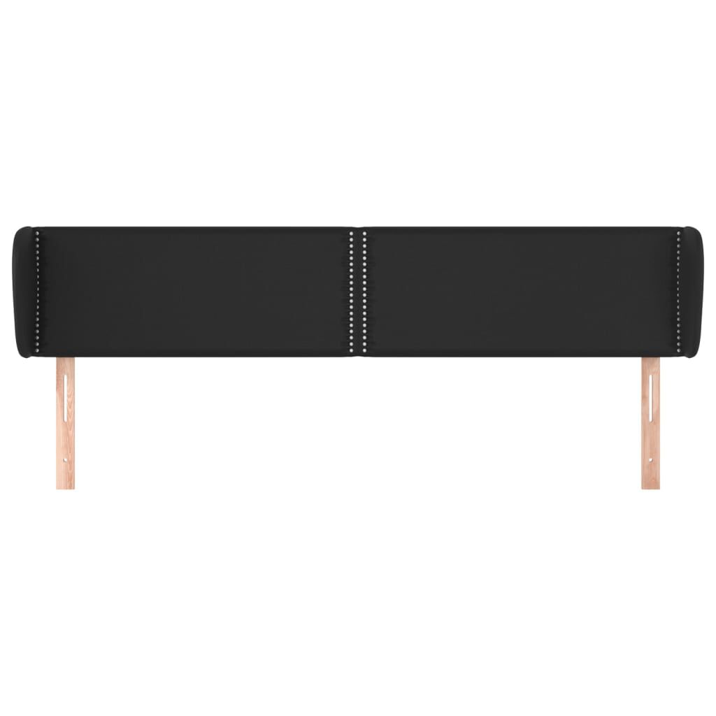 vidaXL Κεφαλάρι με Πτερύγια Μαύρο 163x23x78/88 εκ. Συνθετικό Δέρμα