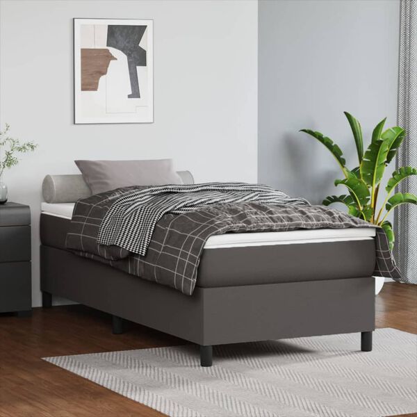 vidaXL &Kappa;&rho;&epsilon;&beta;ά&tau;&iota; Boxspring &mu;&epsilon; &Sigma;&tau;&rho;ώ&mu;&alpha; &Gamma;&kappa;&rho;&iota; 90x190 &epsilon;&kappa;. &alpha;&pi;ό &Sigma;&upsilon;&nu;&theta;&epsilon;&tau;&iota;&kappa;ό &Delta;έ&rho;&mu;&alpha;