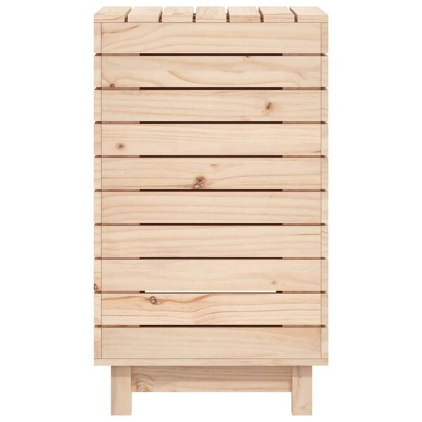 vidaXL Καλάθι Ρούχων 44x44x76 εκ. από Μασίφ Ξύλο Πεύκου