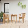 vidaXL Καρέκλες Κήπου 2 pcs Καφέ 63 x 58 x 89 εκ. Μασίφ ξύλο teak
