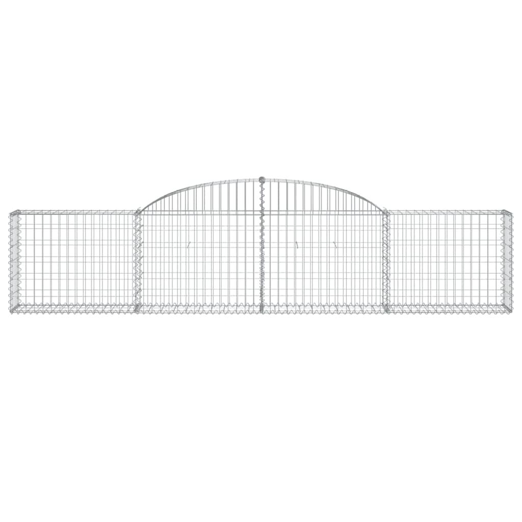vidaXL Συρματοκιβώτιο Τοξωτό 300x30x60/80 εκ. από Γαλβανισμένο Χάλυβα
