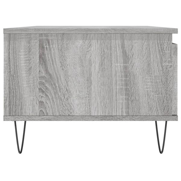 vidaXL Τραπεζάκι Σαλονιού Γκρι Sonoma 90x50x36,5εκ. Επεξεργασμένο Ξύλο