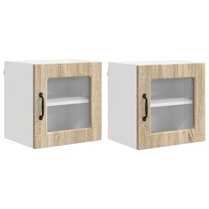 vidaXL &Nu;&tau;&omicron;&upsilon;&lambda;ά&pi;&alpha; &Kappa;&omicron;&upsilon;&zeta;ί&nu;&alpha;&sigmaf; &mu;&epsilon; &rho;ά&phi;&iota; 2 pcs &Delta;&rho;ύ&sigmaf; Sonoma 40 x 31 x 40 &epsilon;&kappa;.