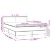 vidaXL &Kappa;&rho;&epsilon;&beta;ά&tau;&iota; Boxspring &mu;&epsilon; &Sigma;&tau;&rho;ώ&mu;&alpha; & LED &Rho;&omicron;&zeta; 160x210 &epsilon;&kappa;. &Beta;&epsilon;&lambda;&omicron;ύ&delta;&iota;&nu;&omicron;
