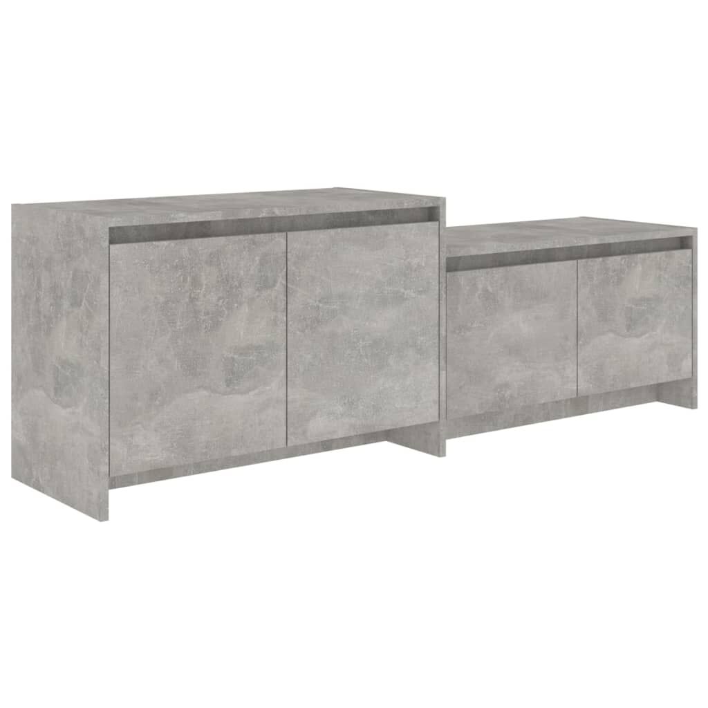 vidaXL Έπιπλο Τηλεόρασης Γκρι Σκυρ. 146,5x35x50 εκ. Επεξ. Ξύλο