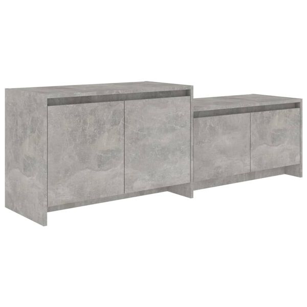 vidaXL Έπιπλο Τηλεόρασης Γκρι Σκυρ. 146,5x35x50 εκ. Επεξ. Ξύλο