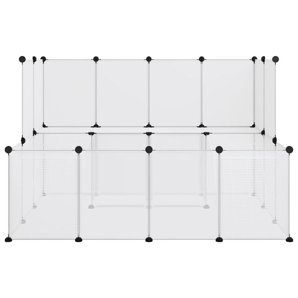 vidaXL Κλουβί Μικρών Ζώων Διαφανές 143x107x93 εκ Πολυπροπυλένιο&Ατσάλι