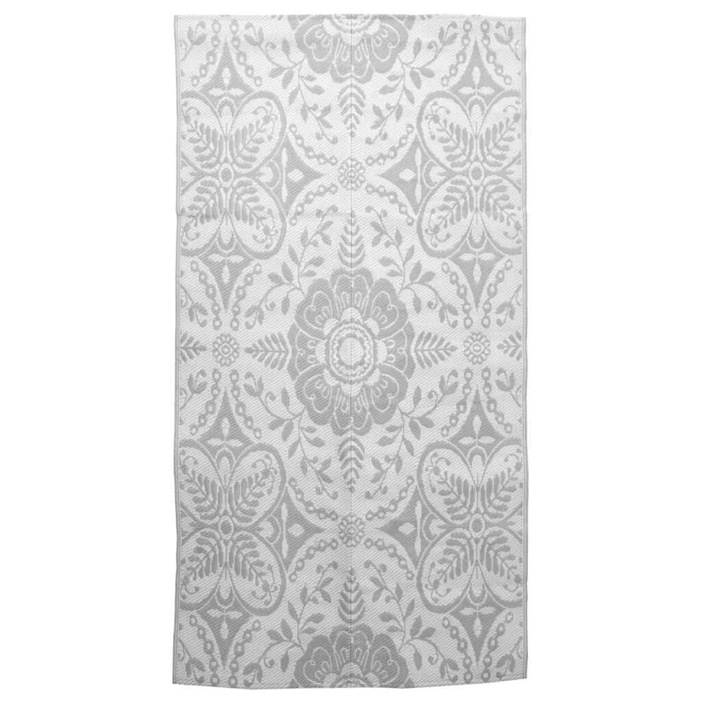 vidaXL χαλί εξωτερικού χώρου ARAKIL ανοιχτό γκρι 160x230 cm PP