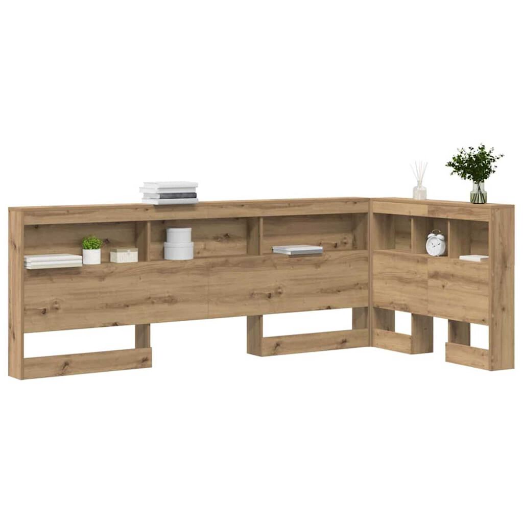 vidaXL Κεφαλάρι Αποθήκης με ράφι artisan δρυς 75 cm Επεξεργασμένο ξύλο