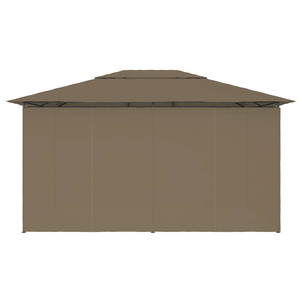 vidaXL Τέντα Εκδηλώσεων Κήπου με Κουρτίνες Taupe 4 x 3 μ. 180 γρ/μ²