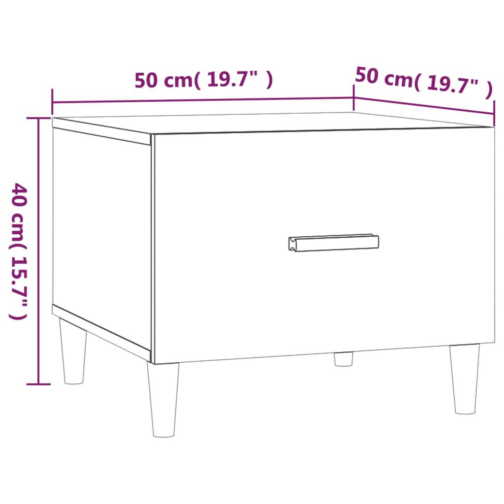 vidaXL Τραπεζάκι Σαλονιού Γκρι Sonoma 50x50x40 εκ. Επεξεργασμένο Ξύλο