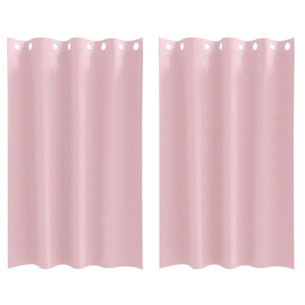 vidaXL Κουρτίνες 2 pcs Μωρουδίστικο Ροζ 175 x 140 εκ. Πολυεστέρας