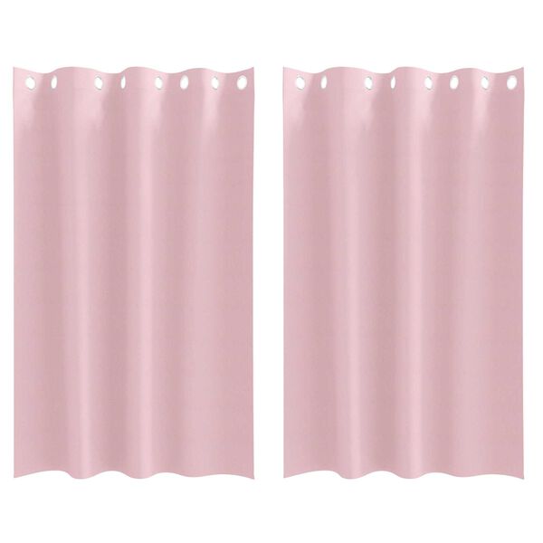 vidaXL Κουρτίνες 2 pcs Μωρουδίστικο Ροζ 175 x 140 εκ. Πολυεστέρας