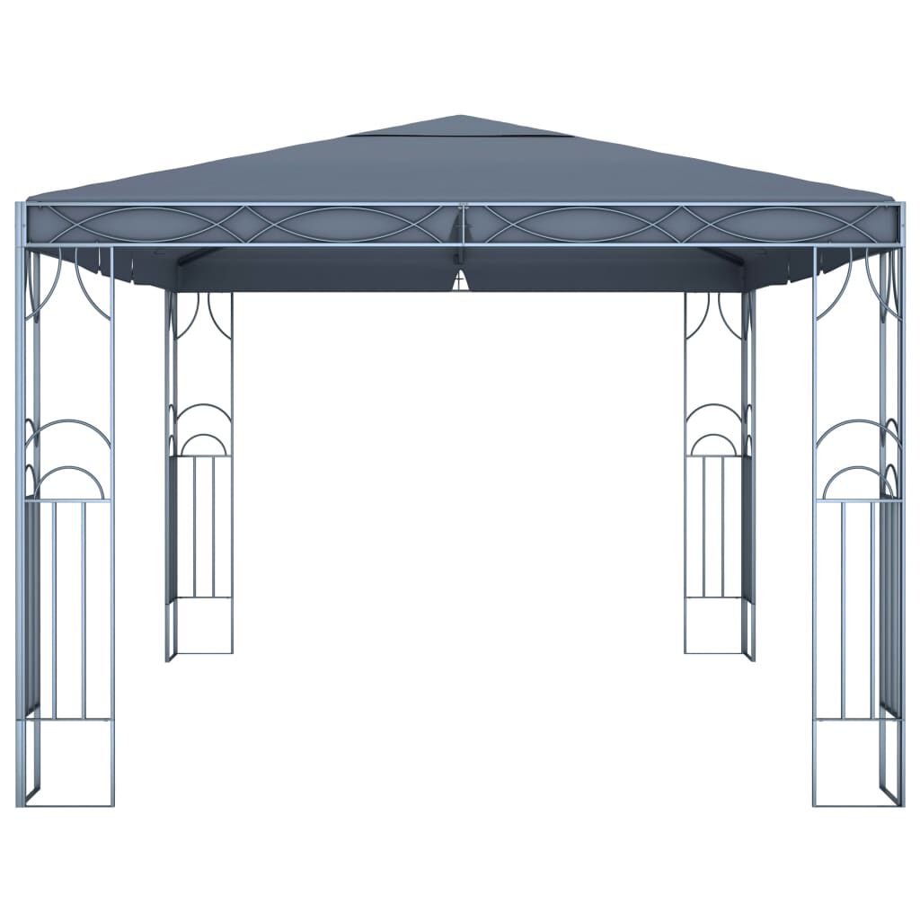 vidaXL Κιόσκι με Φωτάκια LED Ανθρακί 400 x 300 εκ.