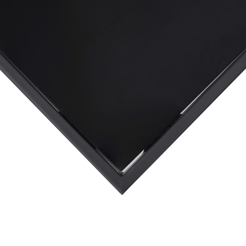 vidaXL Τραπέζι Μπαρ Κήπου Μαύρο 60 x 60 x 110 εκ. από Ψημένο Γυαλί