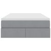 vidaXL Κρεβάτι με αποθηκευτικό χώρο και στρώμα με στρώμα Ανοιχτό γκρι
