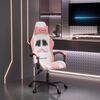 vidaXL Καρέκλα Gaming Λευκό και Ροζ από Συνθετικό Δέρμα