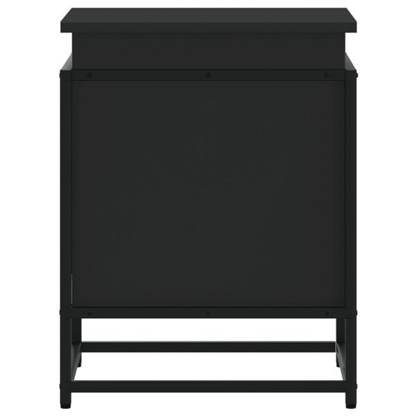 vidaXL Κουτί Αποθήκευσης με Καπάκι Μαύρο 40x40x51,5 εκ. Επεξ. Ξύλο