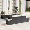 vidaXL Σετ Καναπέ Κήπου 6 pcs Μαύρο και Κρέμα 55 x 55 x 37 εκ