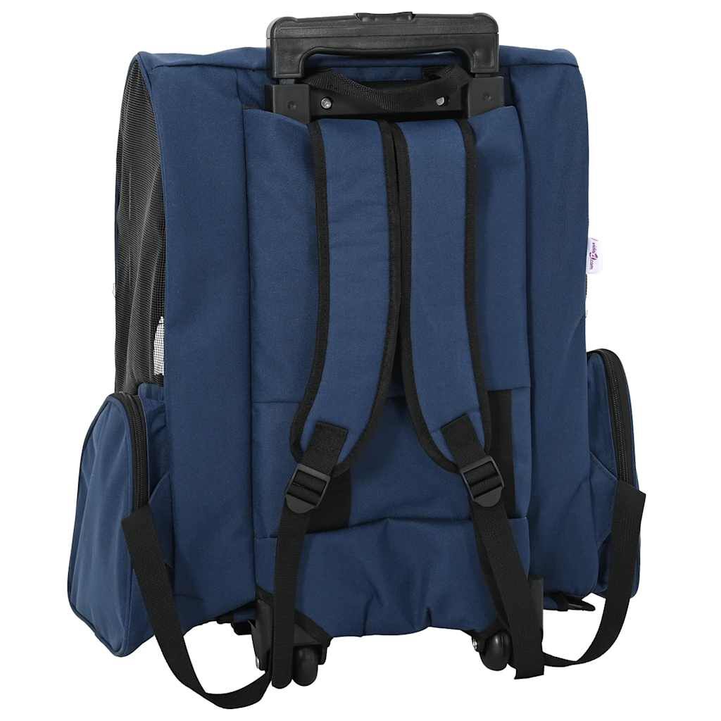 vidaXL Καρότσι Κατοικίδιων 3 σε 1 Μπλε 48x32x57 εκ. από Ύφασμα Oxford