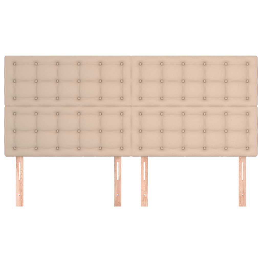 vidaXL Κεφαλάρια Κρεβατιού 4 τεμ. Καπουτσίνο 90x5x78/88 εκ. Συνθ.Δέρμα