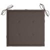 vidaXL Μαξιλάρια Καρέκλας Κήπου 4 τεμ. Taupe 40x40x4 εκ. Υφασμάτινα