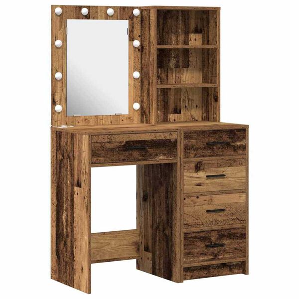 vidaXL Τραπέζι περιποίησης με συρτάρι 2 pcs Καφέ 50 x 41 x 135 εκ