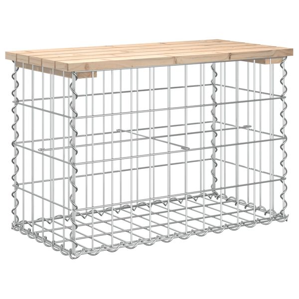 vidaXL Παγκάκι Κήπου Συρματοκιβώτιο 63x31,5x42 εκ. Μασίφ Ξύλο Πεύκου