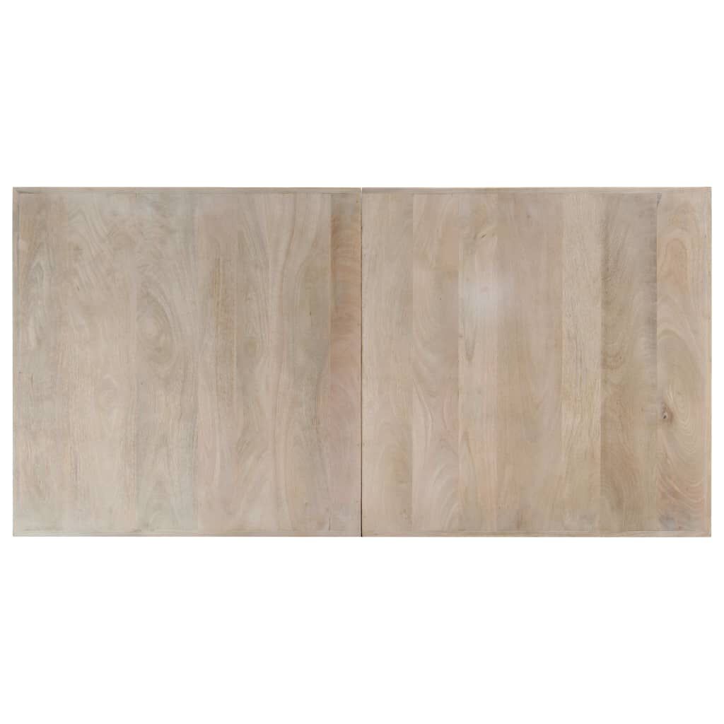 vidaXL Τραπεζαρία Λευκή 160 x 80 x 75 εκ. από Μασίφ Ξύλο Μάνγκο
