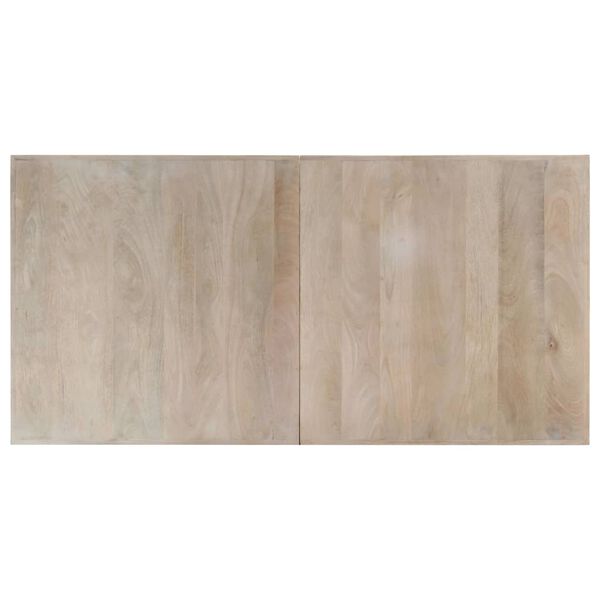 vidaXL Τραπεζαρία Λευκή 160 x 80 x 75 εκ. από Μασίφ Ξύλο Μάνγκο