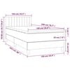 vidaXL &Kappa;&rho;&epsilon;&beta;ά&tau;&iota; Boxspring &mu;&epsilon; &Sigma;&tau;&rho;ώ&mu;&alpha; & LED &Sigma;&kappa;.&Kappa;&alpha;&phi;έ 100x200 &epsilon;&kappa; &Upsilon;&phi;&alpha;&sigma;&mu;ά&tau;&iota;&nu;&omicron;