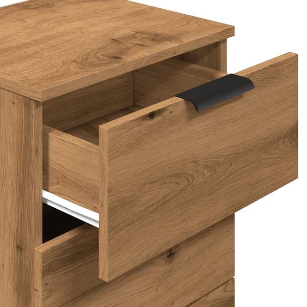 vidaXL Κομοδίνο Αρτισιανή Δρυς 40x36x65 εκ. από Επεξεργασμένο Ξύλο