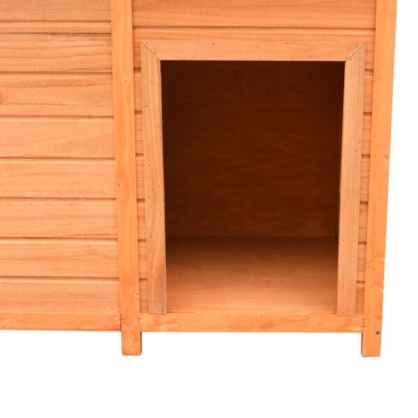 vidaXL Σπιτάκι Σκύλου 120 x 77 x 86 εκ. από Μασίφ Ξύλο Πεύκου & Ελάτης