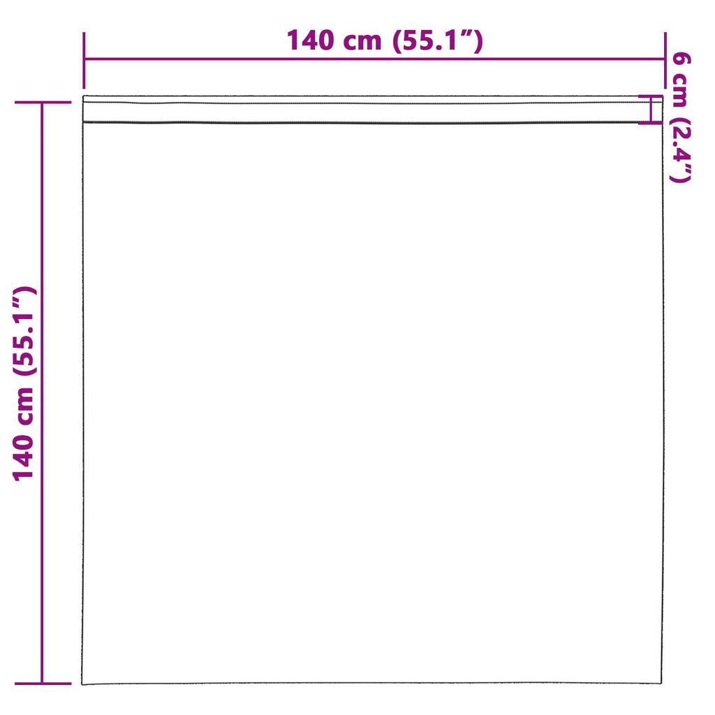 vidaXL Βελούδινες Κου curtains 2 τεμ. με οπές Καφέ 140x140 εκ.
