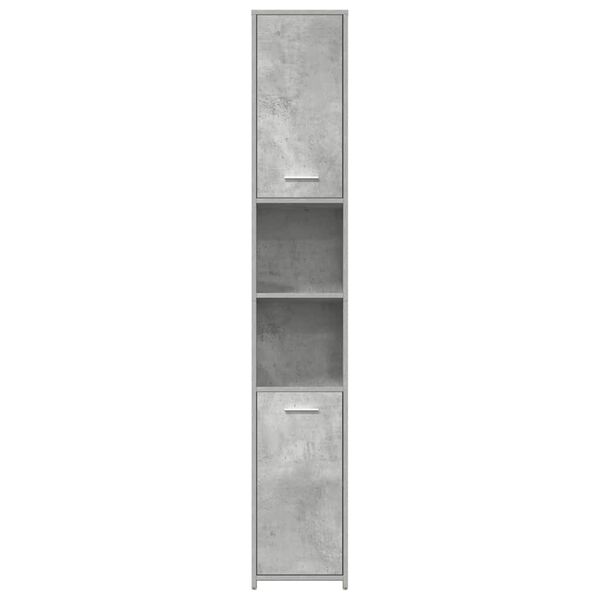 vidaXL Στήλη Μπάνιου Γκρι Σκυροδέματος 30x30x183,5 εκ. Επεξεργ. Ξύλο