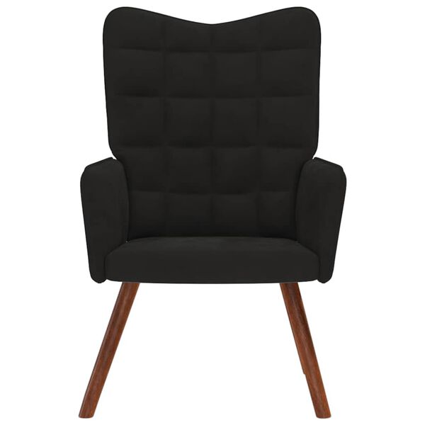 vidaXL Πολυθρόνα Relax Μαύρη Βελούδινη