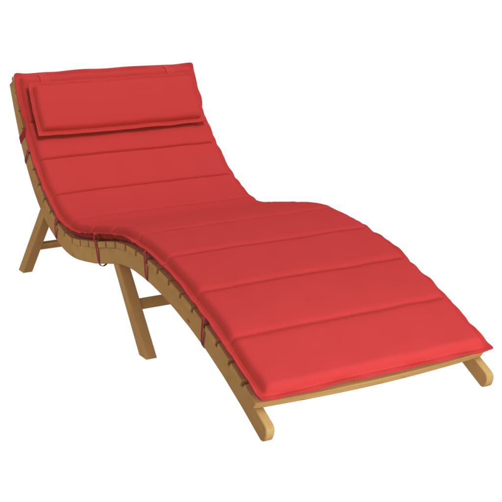 vidaXL Μαξιλάρι Ξαπλώστρας Κόκκινο 180x60x4 εκ. από Ύφασμα Oxford