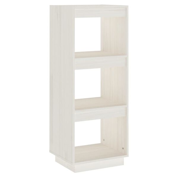 vidaXL Βιβλιοθήκη/Διαχωρ. Χώρου Λευκό 40x35x103 εκ. Μασίφ Ξύλο Πεύκου