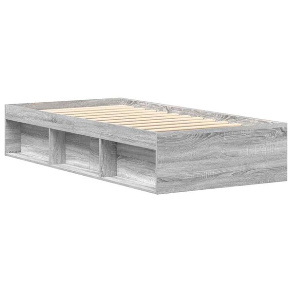 vidaXL Πλαίσιο Κρεβατιού Γκρι Sonoma 90 x 190 εκ.