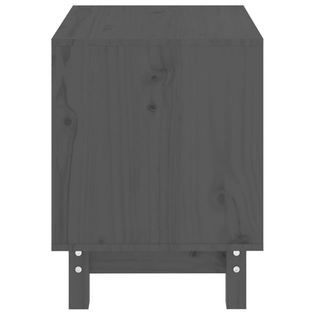 vidaXL Σπιτάκι Σκύλου Γκρι 50x40x52 εκ. από Μασίφ Ξύλο Πεύκου