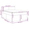 vidaXL Κρεβάτι Boxspring με Στρώμα Μπλε 140x190 εκ. Βελούδινο