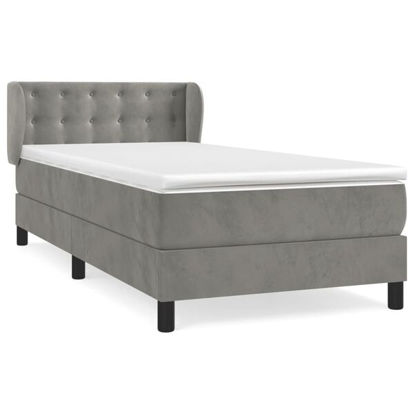 vidaXL &Kappa;&rho;&epsilon;&beta;ά&tau;&iota; Boxspring &mu;&epsilon; &Sigma;&tau;&rho;ώ&mu;&alpha; &Alpha;&nu;&omicron;&iota;&chi;&tau;ό &Gamma;&kappa;&rho;&iota; 90x200 &epsilon;&kappa;. &Beta;&epsilon;&lambda;&omicron;ύ&delta;&iota;&nu;&omicron;