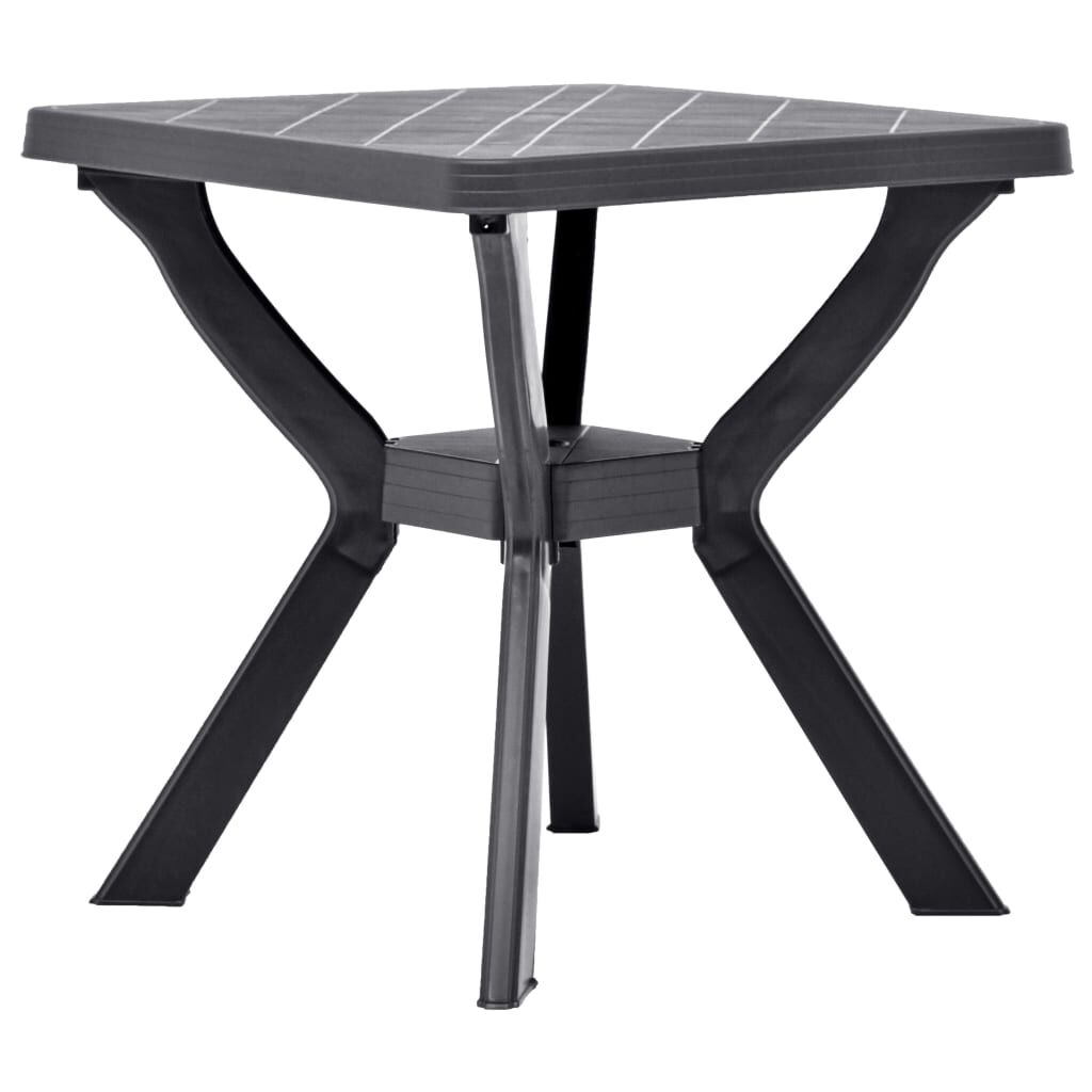 vidaXL Τραπέζι Bistro Ανθρακί 70 x 70 x 72 εκ. Πλαστικό