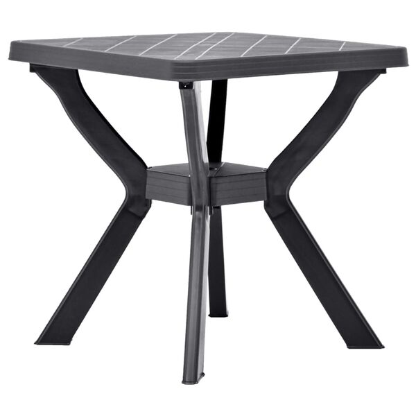 vidaXL Τραπέζι Bistro Ανθρακί 70 x 70 x 72 εκ. Πλαστικό