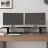 vidaXL Βάση Οθόνης Μαύρη 100x27x15 εκ. από Μασίφ Ξύλο Πεύκου