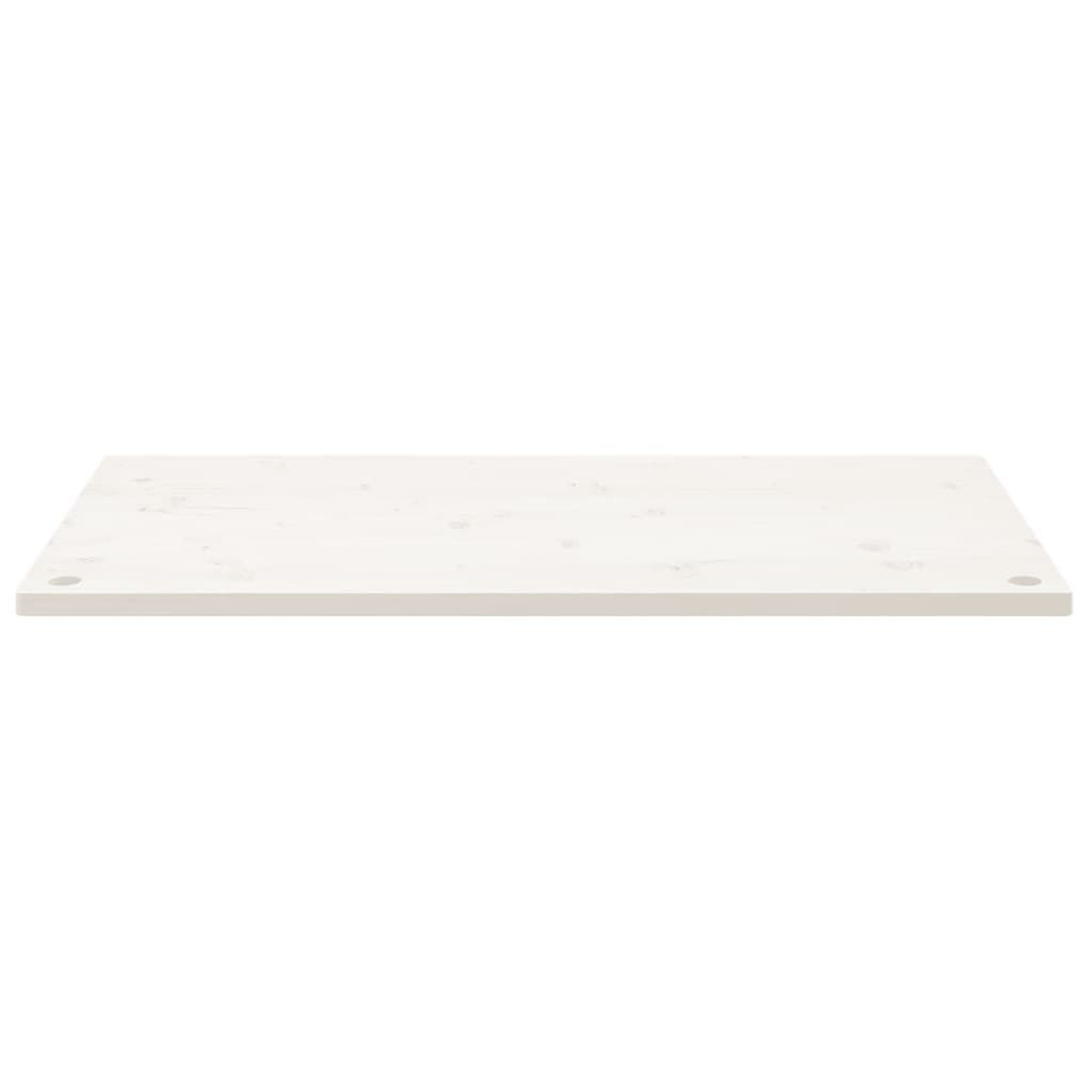 vidaXL Επιφάνεια Γραφείου Λευκή 100x60x2,5 εκ. από Μασίφ Ξύλο Πεύκου