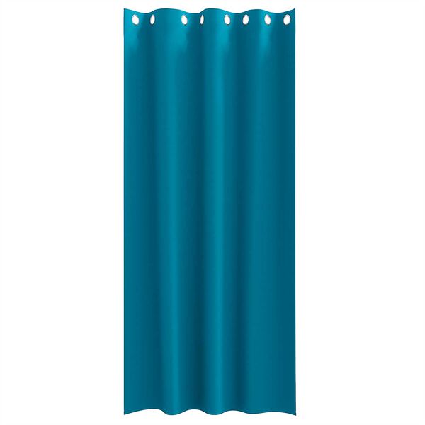 vidaXL Κουρτίνες με κουρτίνες 2 pcs Τιρκουάζ 245 x 140 εκ. Πολυεστέρας
