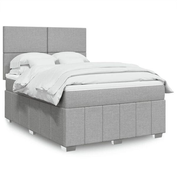 vidaXL &Kappa;&rho;&epsilon;&beta;ά&tau;&iota; Boxspring &mu;&epsilon; &Sigma;&tau;&rho;ώ&mu;&alpha; &Alpha;&nu;&omicron;&iota;&chi;&tau;ό &Gamma;&kappa;&rho;&iota; 140x190 &epsilon;&kappa;. &Upsilon;&phi;&alpha;&sigma;&mu;ά&tau;&iota;&nu;&omicron;